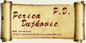 Perica Dujković vizit kartica